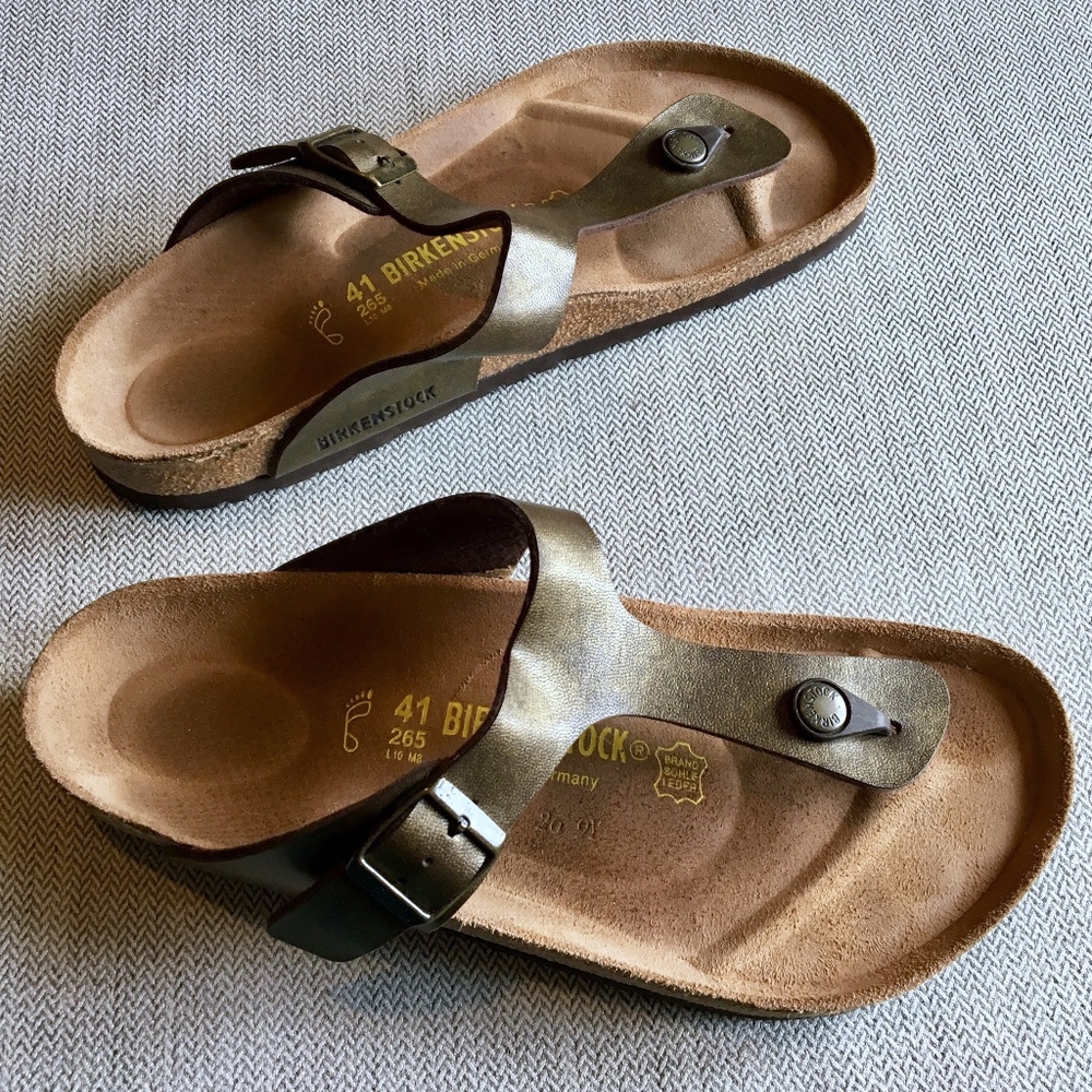 Birkenstock Metallic Gizeh Thong Sandals - Size 11